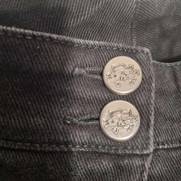 Vintage Lip Service Juniors Jeans Flared Low Rise Black Y2K Size 9 - Picture 8 of 15